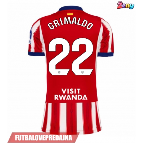 Lacne Ženy Futbalové dres Atletico Madrid Alejandro Grimaldo #22 2026-27 Krátky Rukáv - Domáci